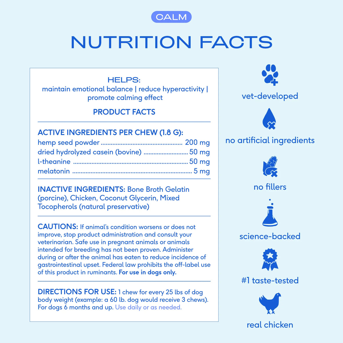 Native Pet Calming Chews for Dogs - Melatonin for Dogs Anxiety Relief - Grain Free All Natural Hemp Calming Treats & L-Theanine Helps Manage Stress & Separation Anxiety - Puppy Sleep Aid